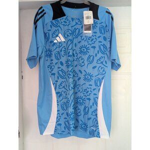 Adidas Tiro PB Jersey Floral Graphic Mens Large SEBLBLU/Black